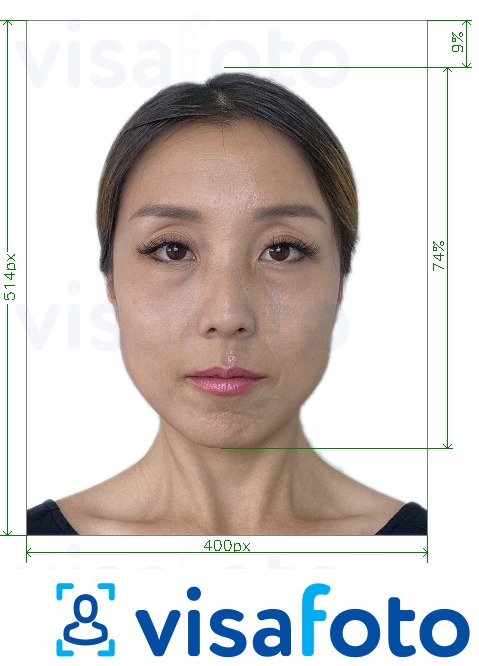 Przykład zdjęcia dla Paszport singapurski online 400x514 px z podaniem dokładnego rozmiaru.